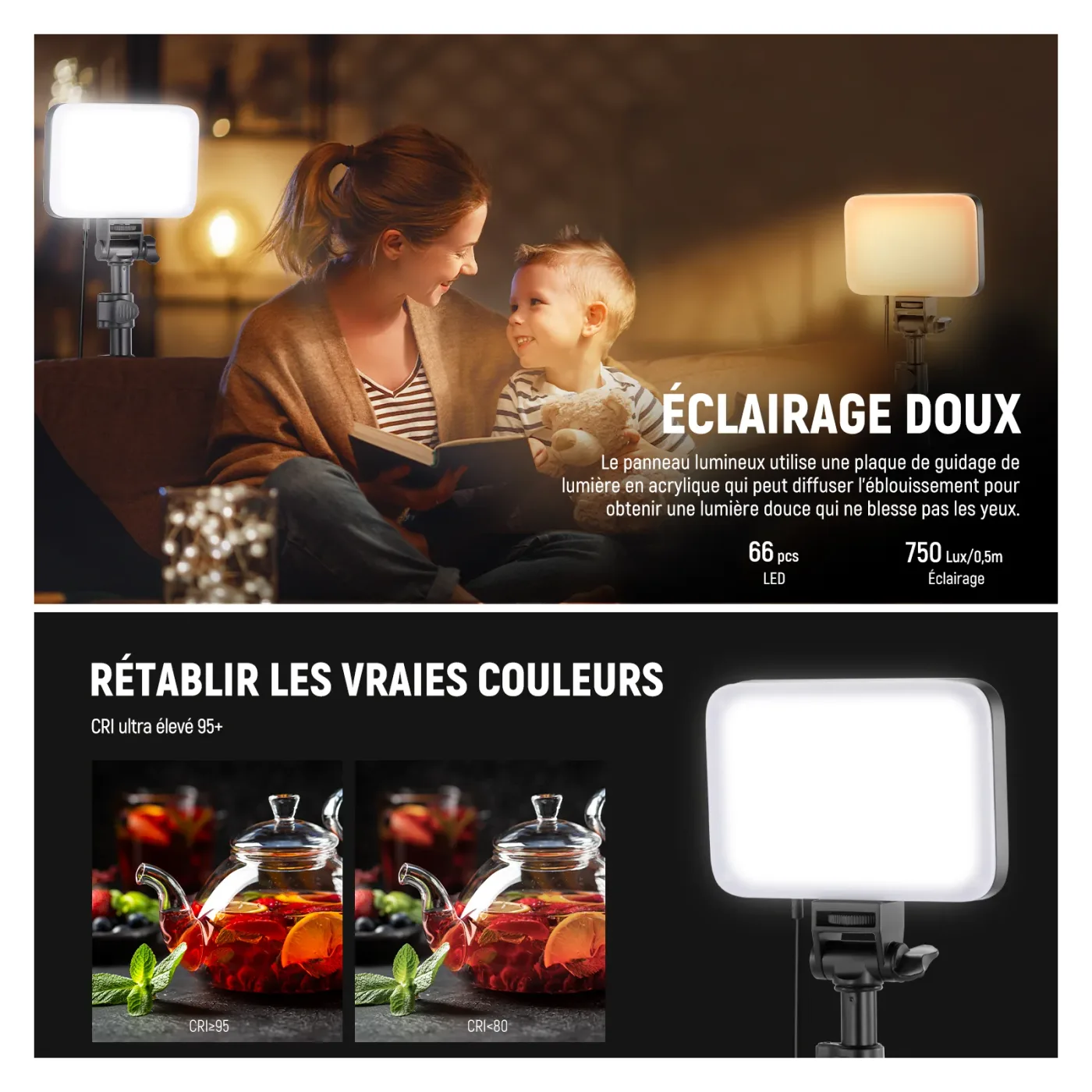 NEEWER Kit LED ×2 — vue 3